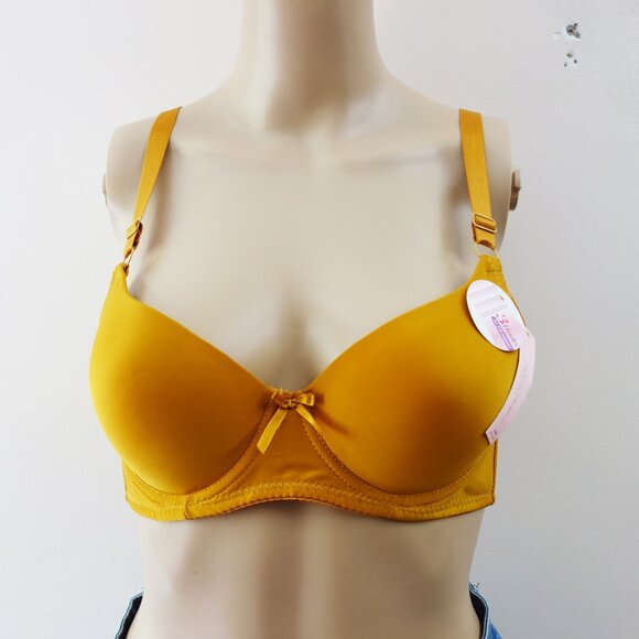 Mamia Lingerie Bra size 34B Burnt Yellow Comfort Underwired NWT! - Picture 1 of 6
